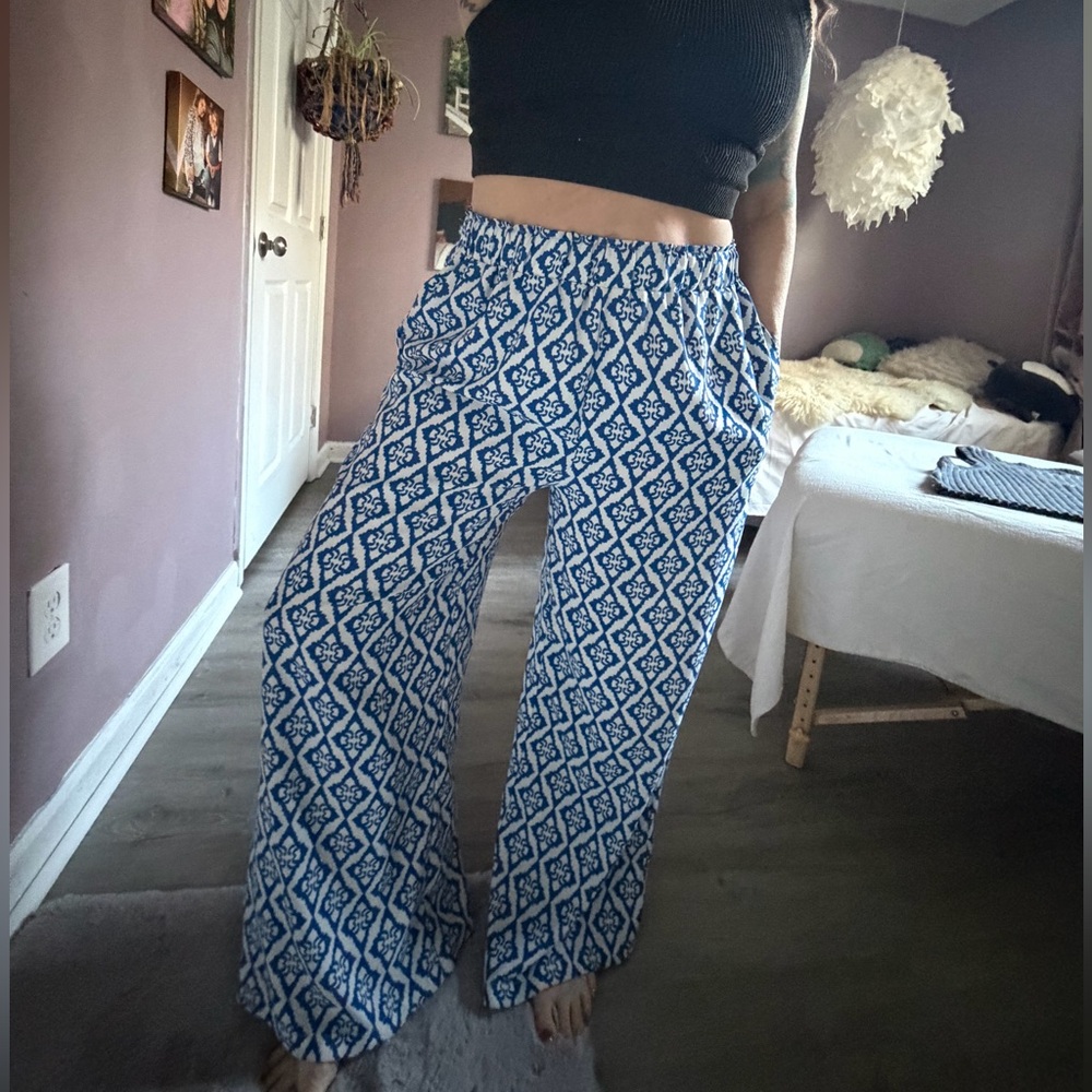 Blue Boho pattern Women's Pants